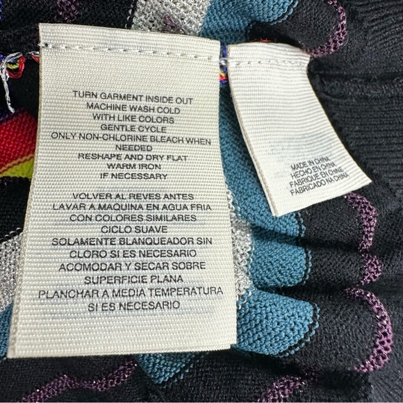 Rachel Roy Rainbow Crop Sweater 0X Long Flare Sleeve Metallic - Picture 6 of 9